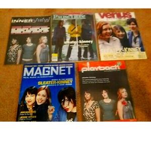5 Sleater Kinney magazines Eddie Vedder